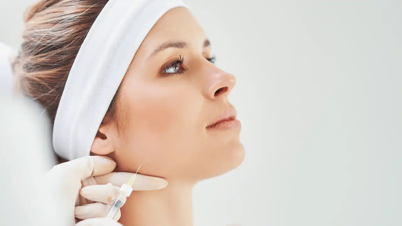 Image of a patient receiving TMJ Botox treatment for jaw pain and face slimming in Walnut Creek